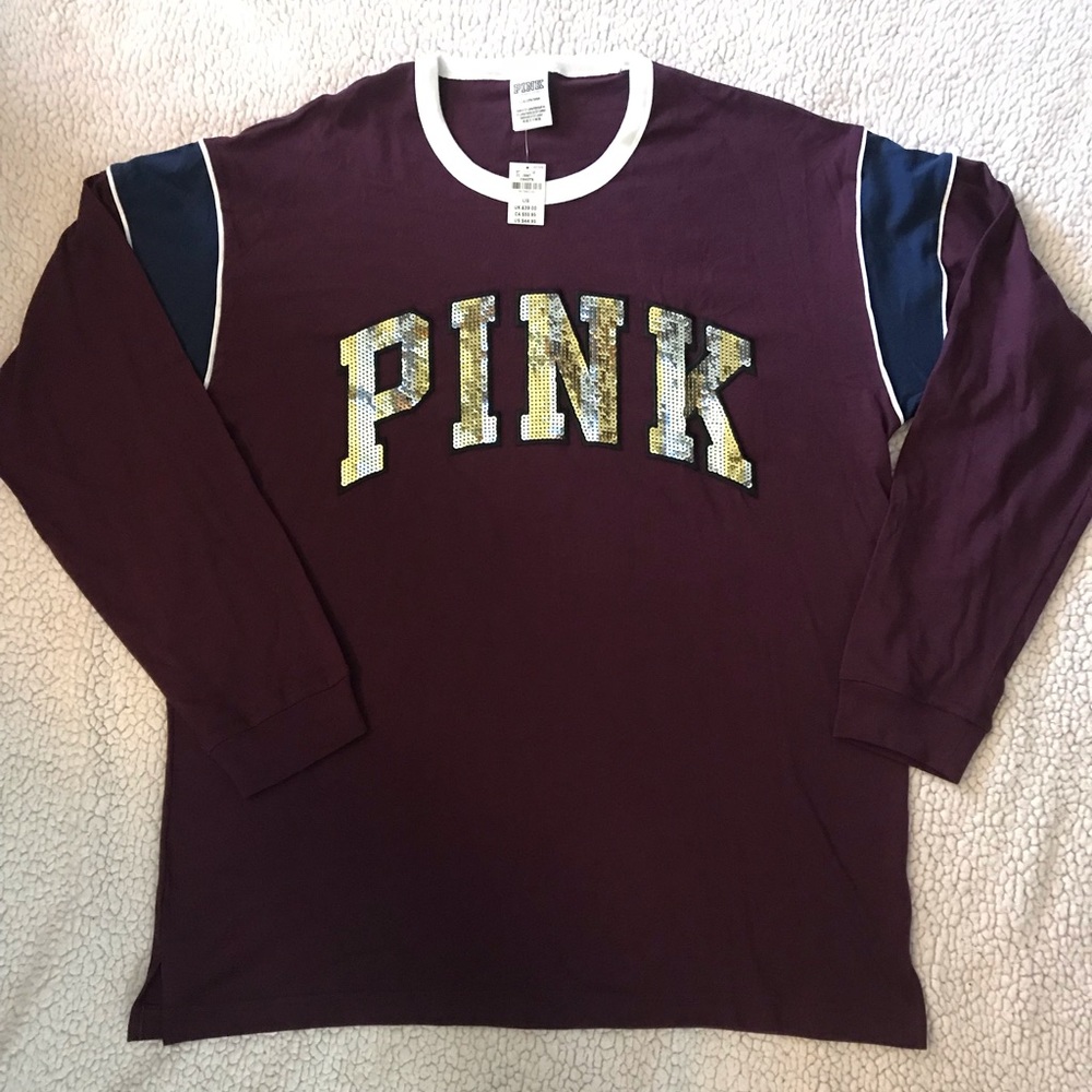 NWT Pink Long Sleeved Bling Shirt